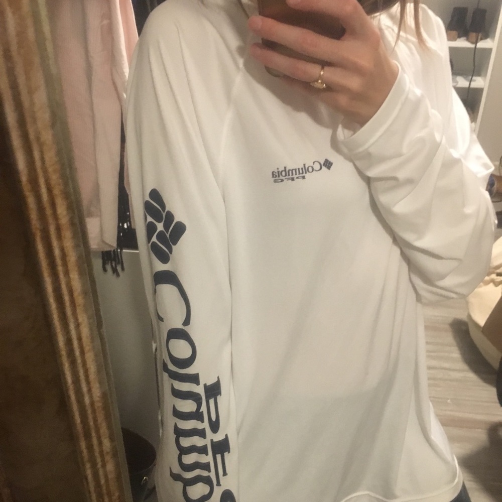 Men’s Columbia PFG Fishing Shirt White Small